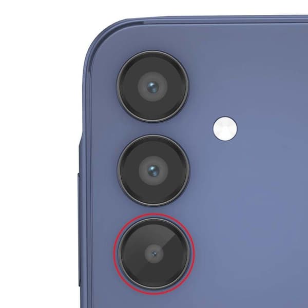 Erstatningslinse til Bagkamera Macro Galaxy A15 Service Pack Samsung Sort Svart