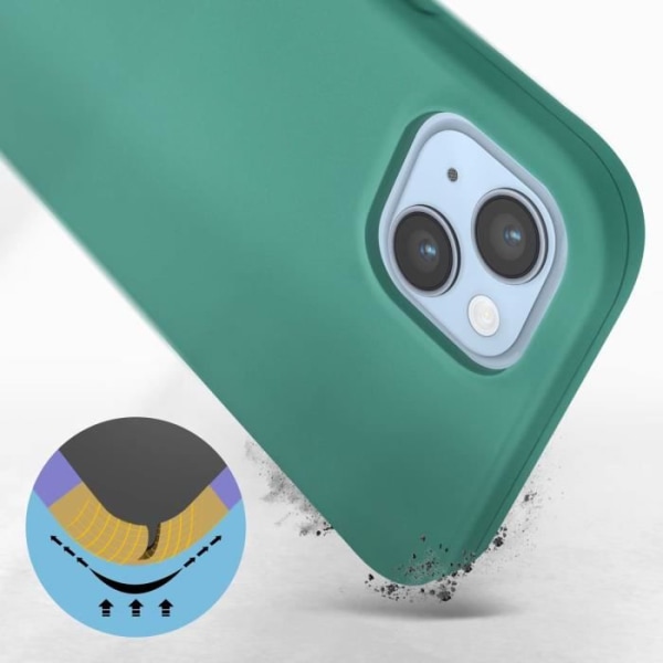 iPhone 14 kotelo Puolijäykkä Soft-touch Hieno turkoosi