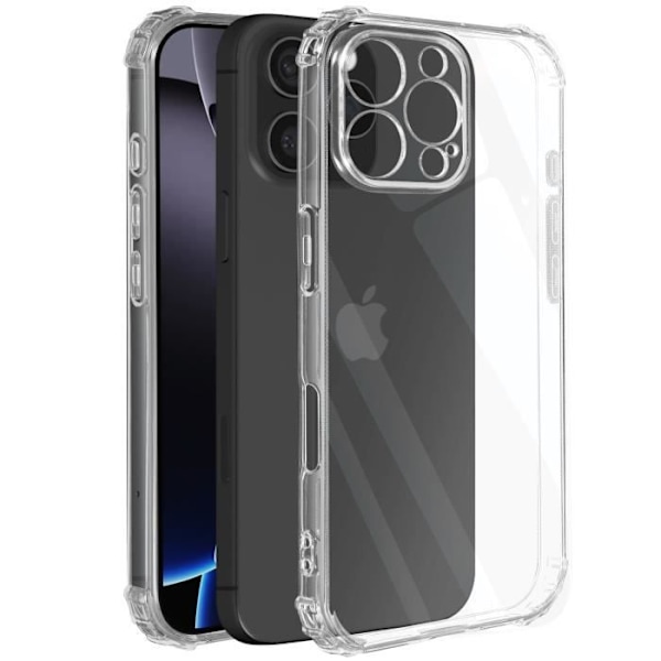 Kotelo iPhone 16 Prolle - AVIZAR - Joustava Iskunkestävä - Vahvistetut kulmat - Läpinäkyvä Transparent