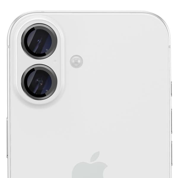 Kamerabeskyttelse til iPhone 16 med Blue Star Sort / Transparent Applikator Svart / Klar