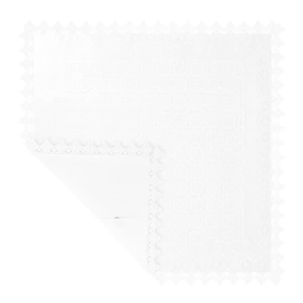 Kuddöverdrag - AVIZAR - 45x45 cm - Blommönstrad Kantsöm - Elegans - Inomhus Vit