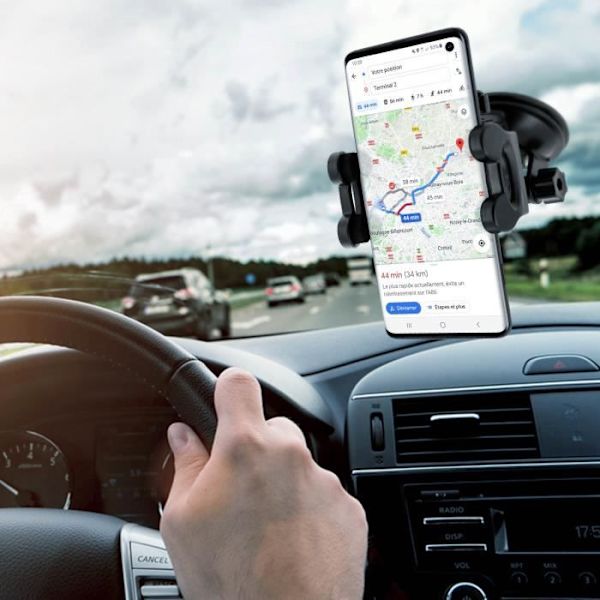 Supportbil - Akashi - 3 i 1 - Sort - 360° roterende - Kompatibel med smartphones 45-110mm Svart