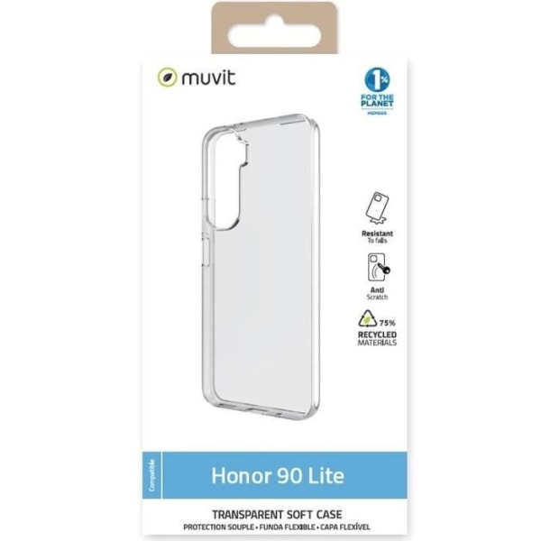 Fodral till Honor 90 Lite SOFT SOFT Muvit Transparent Transparent