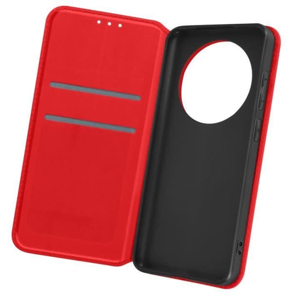 Etui til Honor Magic 6 Lite - AVIZAR - Rød - Kortholder Video Support Röd