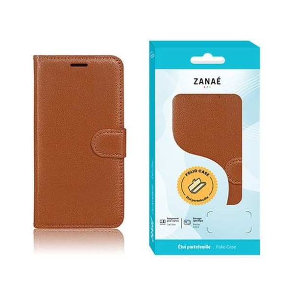 Plånboksfodral - ZANAÉ - Redmi 15C - Brun - Solid skydd - Kortförvaringsutrymme brun