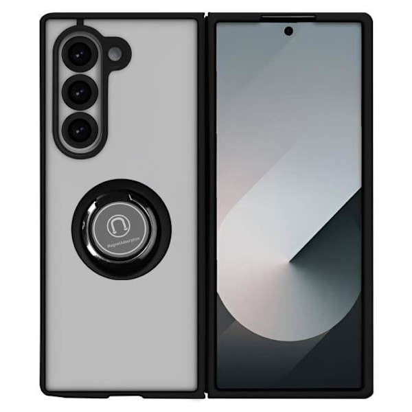 Fodral till Samsung Galaxy Z Fold 6 - AVIZAR - Metal Ring Video Support - Svart Svart