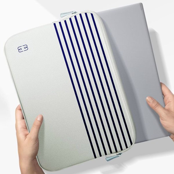 Pung til MacBook Air 13 Elegant mariner mønster Mint MW Hvid / Blå Vit