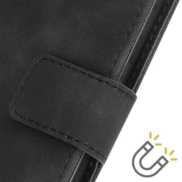 Etui til Samsung Galaxy S24 - AKASHI - Flip Wallet Video Support - Sort Svart