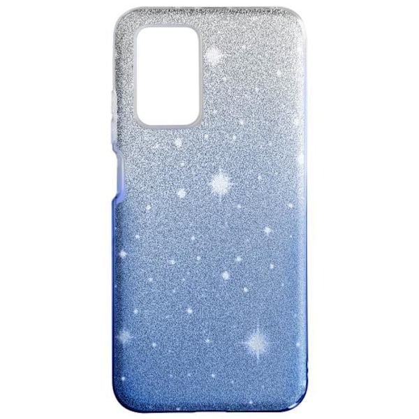 Kotelo Xiaomi Redmi 10 ja 10 2022 irrotettavalle Glitter läpinäkyvä / sininen Blå