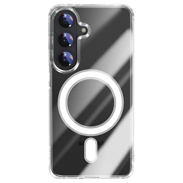 Fodral för Galaxy S26 Plus Magnetisk Qi2 Kompatibel med MagSafe Transparent Vit