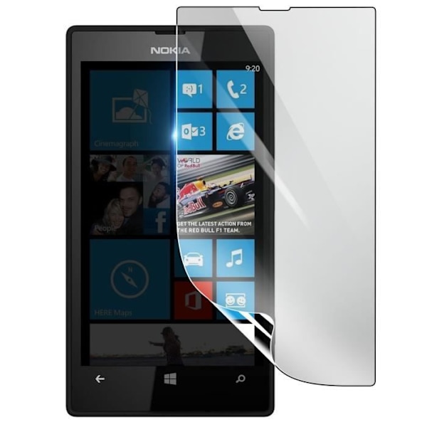 Skärmskydd - 3MK - Nokia Lumia 520 - Stötsäker Hydrogel - Genomskinlig - Reptålig Transparent