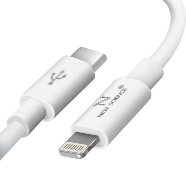 USB Type C - Lightning Power Delivery 20W Lataus ja Siirto Valkoinen - AVIZAR - 1m - Silikoni