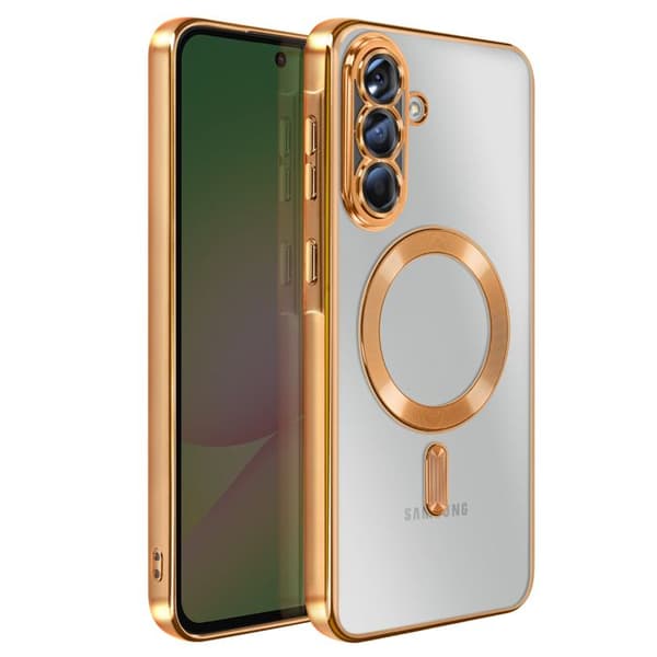 MagSafe-skal - AVIZAR - Galaxy A56 - Kromguld - Elegant skydd - Semi-styv Gul