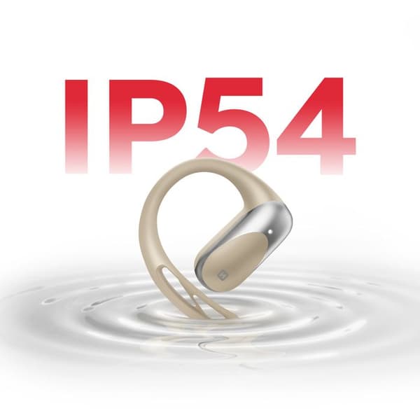 Sporthörlurar - SWISSTEN - Luftledning - Bluetooth 5.4 - IP54 - Beige beige