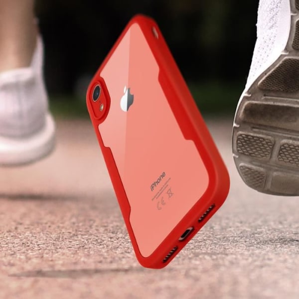 Täyskotelo - Apple - iPhone XR - Iskuja estävä - Plexiglas - Punainen Röd