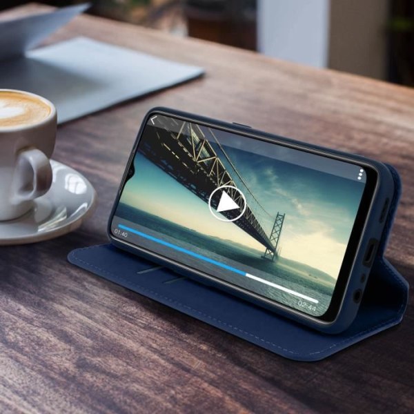 Hus - AVIZAR - Oppo A5 2020 / A9 2020 - Plånboksfodral - Ekologiskt läder - Stödfunktion Blå