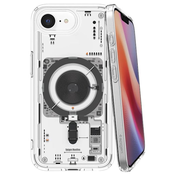 Coque MagSafe til iPhone 16e Antichok Ultra Hybrid Neo One Spigen SGP Sort Transparent Svart