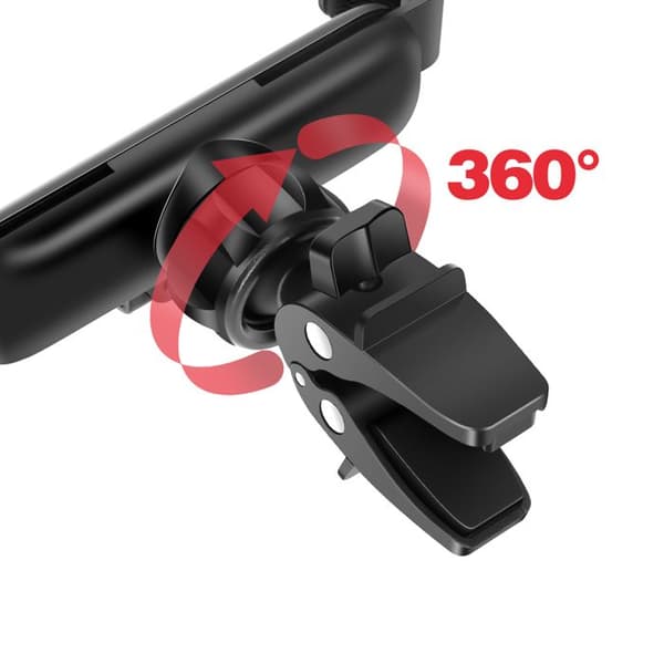 Bilstøtte - SWISSTEN - Gravity Lock - 360° roterende - Kompatibel med smartphones - Sort Svart