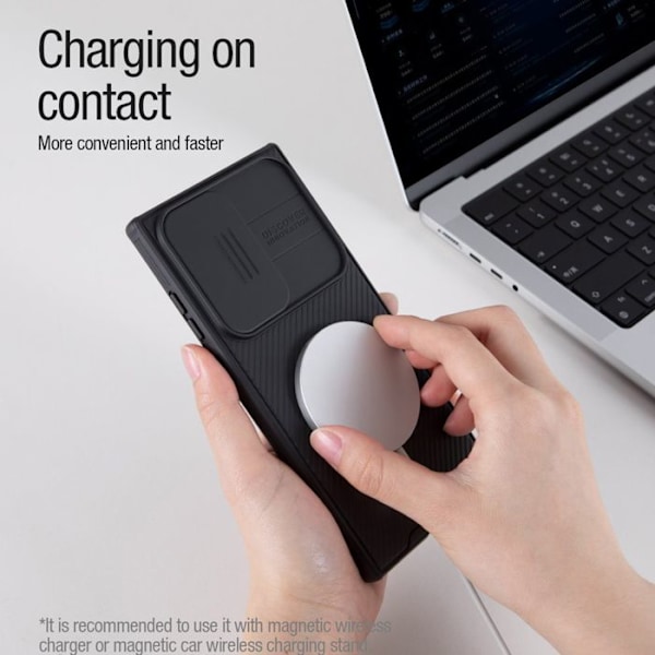 Coque til Samsung Galaxy S23 Ultra Hård Magnetisk CamShield PRO Nillkin Sort Svart