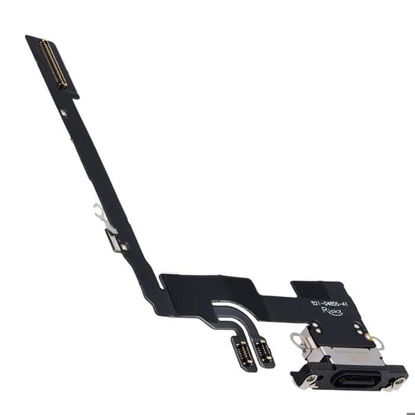 USB-C ladeconnector - AVIZAR - iPhone 16 Pro - Sort - Indbygget mikrofon - Optimal kompatibilitet Svart