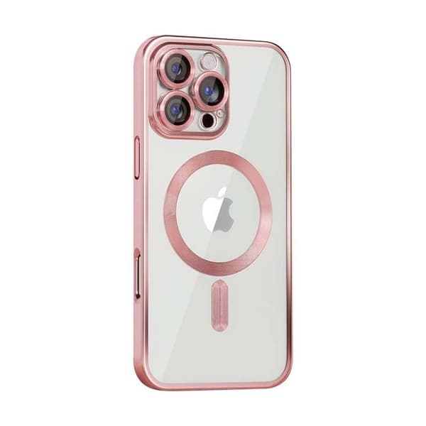 Pack Elite til iPhone 16 Pro Max Cover, Glas, Oplader, Ekstern Batteri, Magsafe, Bluetooth Høretelefoner (7 dele) Mayaxess Rosa Ros