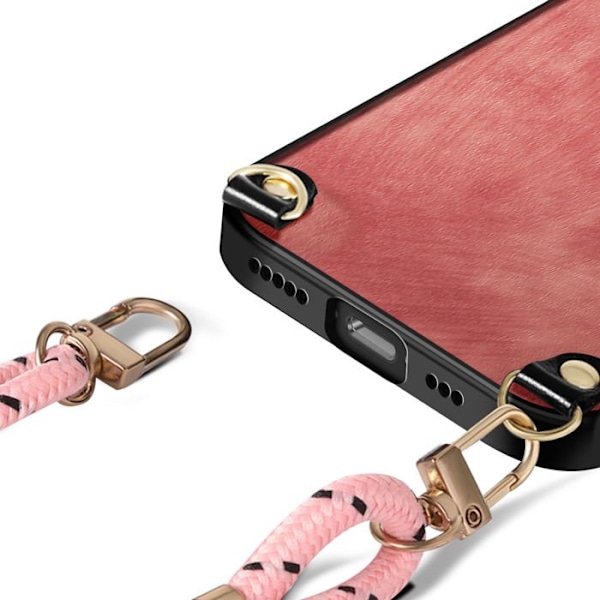 iPhone 16 Suojakuori Irrotettava Naru Vaaleanpunainen Rosa