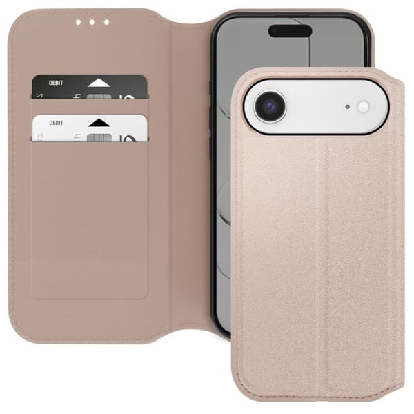 Foliofodral - AVIZAR - iPhone Air - Kortfack - Stödfunktion - Guld Gul