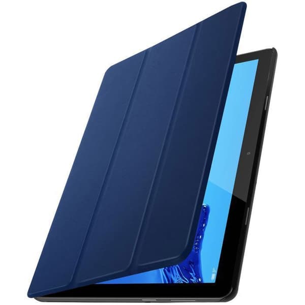 Hus til Huawei Mediapad T5 10'' - Avizar - Trifold understøttelse - Simili læder - Fuld beskyttelse Blå