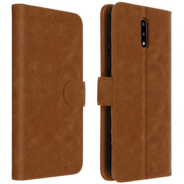 Nokia 2.3 Case Full Cover Kortholder Stand Funktion Brun Brun