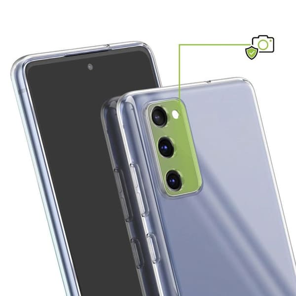 Silicone Gel Blød Cover til Galaxy S20 FE Stødabsorberende Mayaxess Gennemsigtig Vit