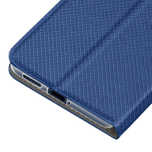 Etui för Samsung Galaxy M35 - AVIZAR - Korthållare - Stöd - Semihård - Blå Blå
