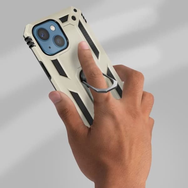 Coque iPhone 13 Mini - AVISERA - Antichock Hybride - Gul - Videostöd - Polykarbonat/Silikon Gul