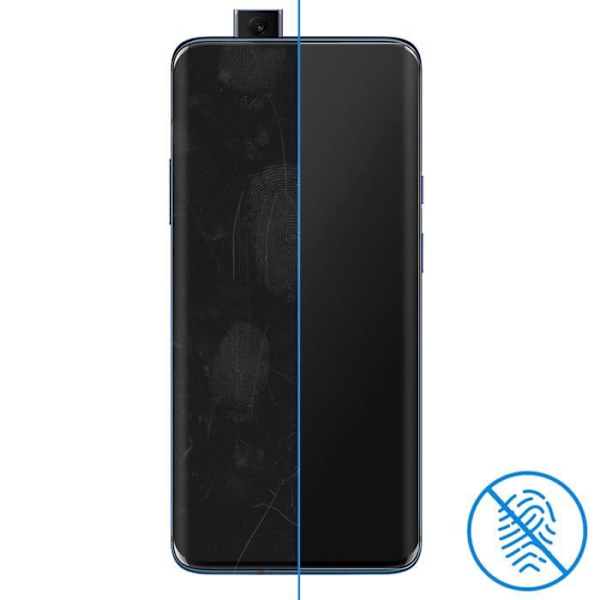 Beskyttelsesfilm - Oneplus - 7 Pro - 9H hærdet glas - Stødabsorberende - Gennemsigtig 0.3mm Transparent