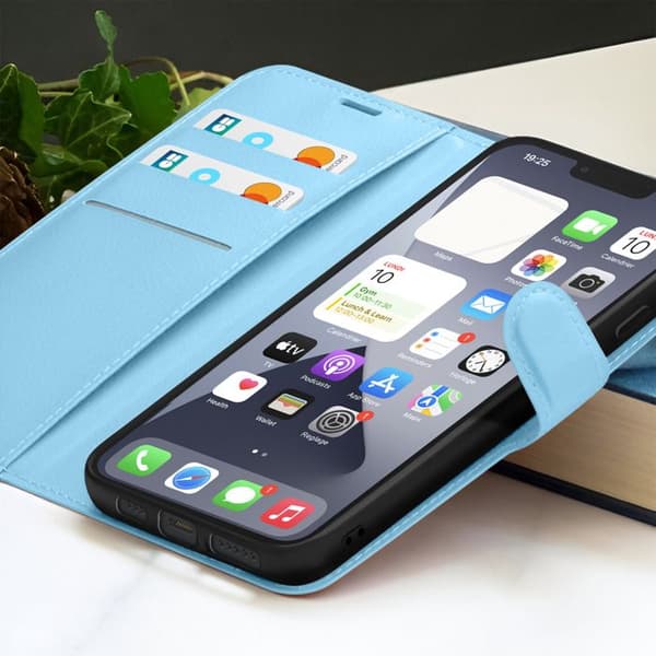 Plånboksfodral för iPhone 13 Pro Max med Stöd och Magnetflik Zanaé Ljusblå Blå
