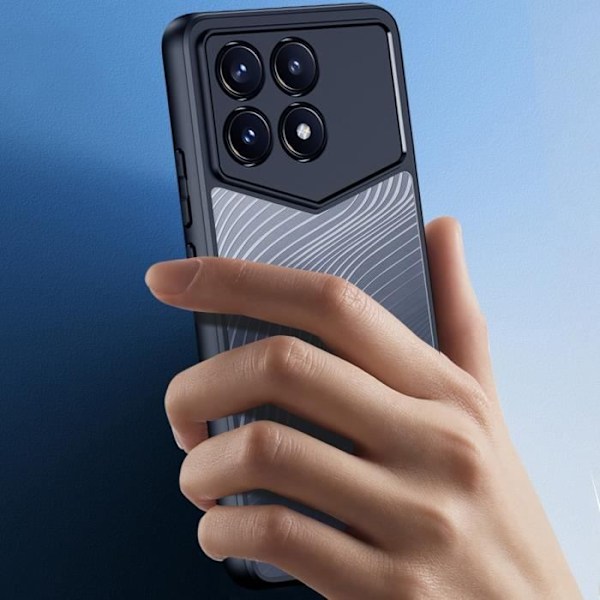 Taske til Xiaomi Poco F6 Pro stødsikkert borealt mønster Dux Ducis Sort Transparent