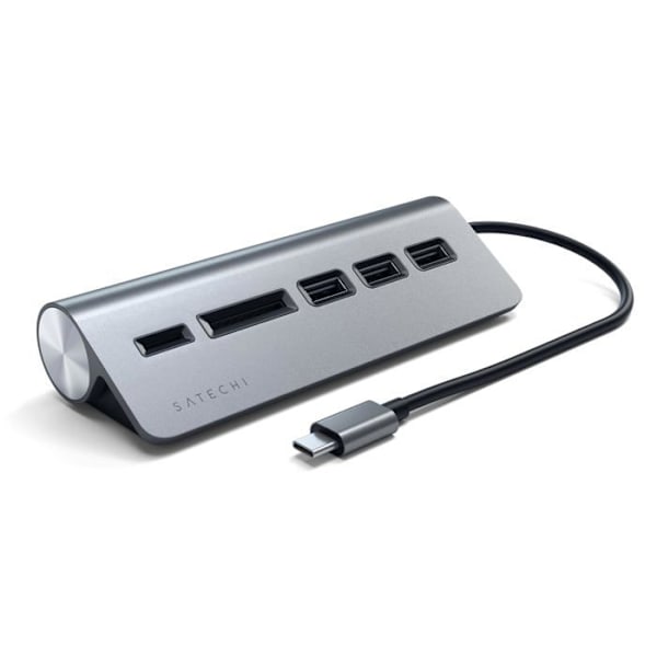 Type C ulkoinen kortinlukija Satechi USB 3.0 Hubilla - harmaa - TU