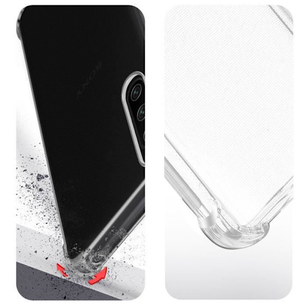AVIZAR Premium 360° skyddspaket - Sony Xperia 10 IV - Förstärkt skal + Transparent härdat glas - Vit Vit