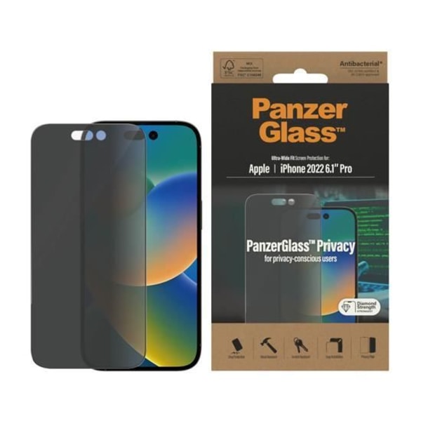 PanzerGlass Privacy Glass til iPhone 14 Pro