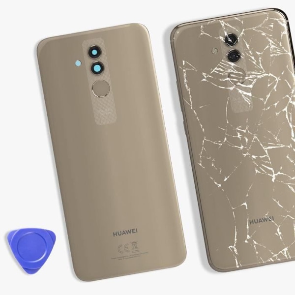 Bakglas för Huawei Mate 20 Lite Original Service Pack Huawei Guld Gul