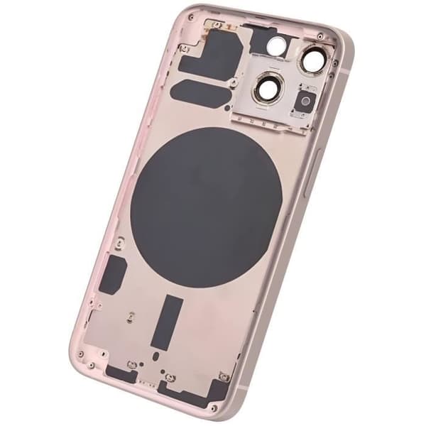 Chassi iPhone 13 Mini - AVIZAR - Ersättningsbaksida - Puderrosa - Hållbar - Pålitlig Rosa