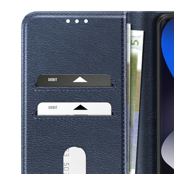 Xiaomi Redmi Note 15 4G / 5G Chesterfield Serie Plånboksfodral Ställfunktion Mörkblå Blå