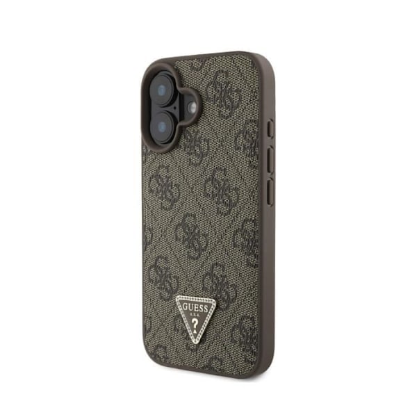 Coque för Apple iPhone 16 Edition 4G Strass Triangel Metalliserad Guess Brun kastanj