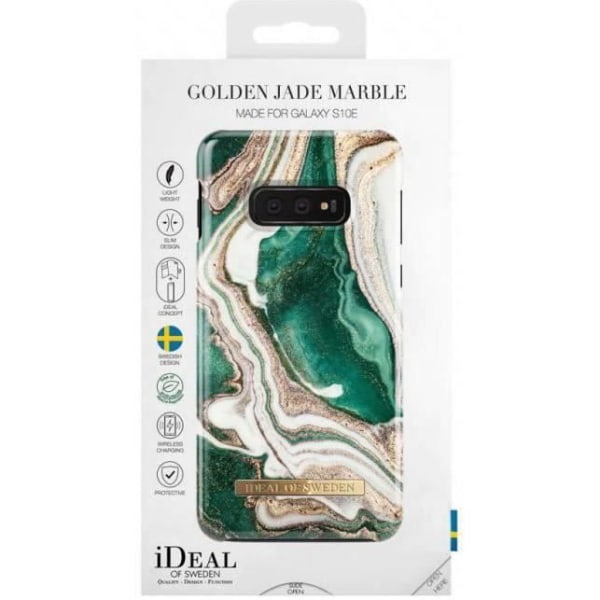 iDeal of Sweden Fashion Suojakuori Samsung Galaxy S10e:lle - Golden Jade Marble Monivärinen