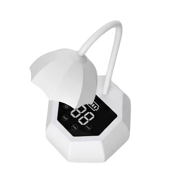 UV-lampe til negle med automatisk sensor og roterende hoved hvid Vit