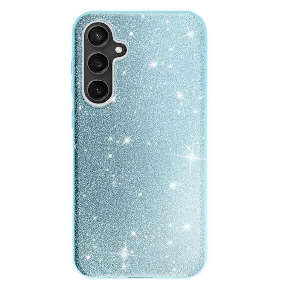 Glitteret Cover - Samsung - Galaxy S23 FE - Stødabsorberende - Glitrende - Blå Blå
