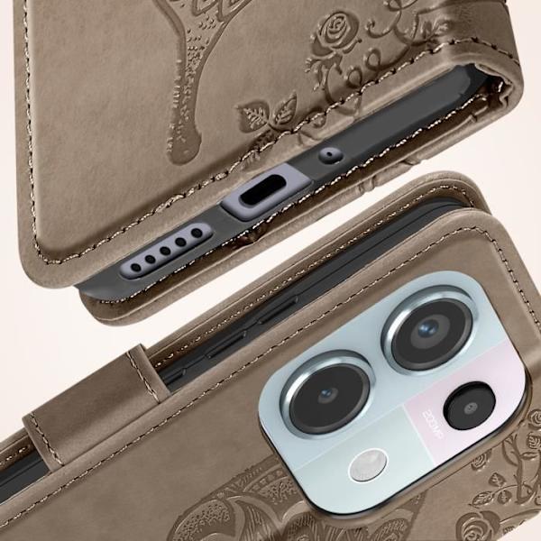 Mandala Butterfly Case Redmi Note 13 Pro Wallet -rannehihnalle Tummanruskea
