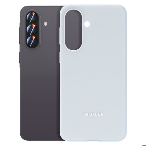 Coque - SAMSUNG - Galaxy A57 - Glat silikone - Hævede kanter - Lys blå Blå