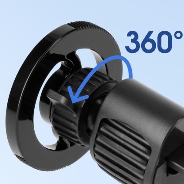 Bilhållare - BLUESTAR - MagSafe - Säker fixering - 360° roterbar - Halkfri Svart