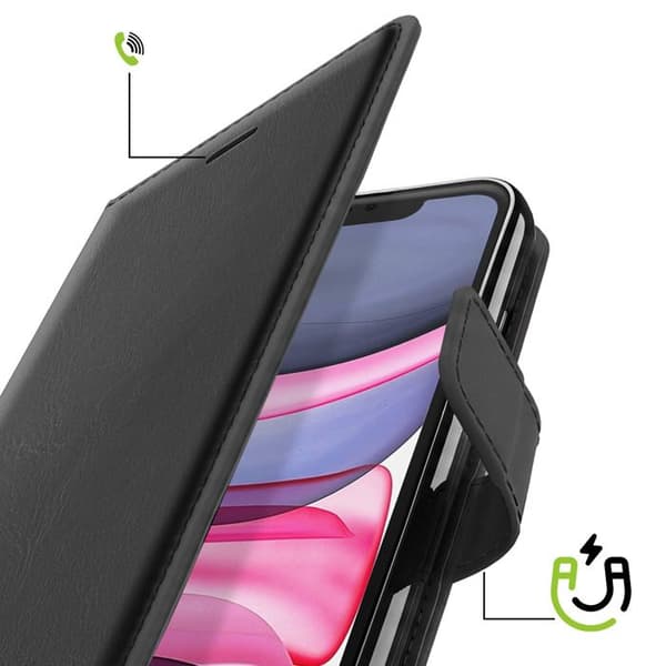 Etui til iPhone 11 med håndledsrem og videostøtte Mayaxess Sort Svart