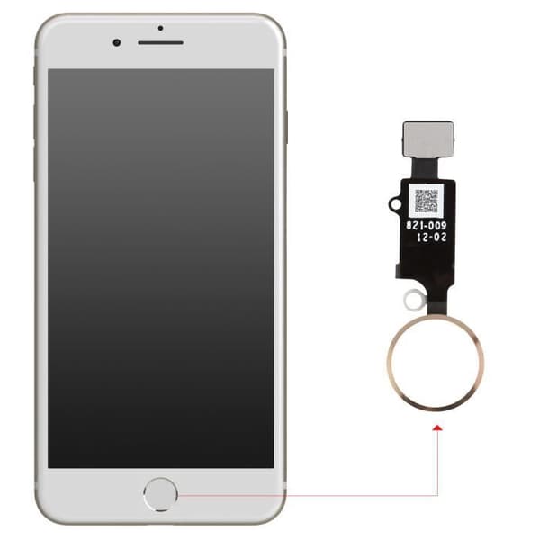 Hjem-knap til iPhone SE 2020, 8 Plus, 8, 7 Plus og 7 Gold Gul